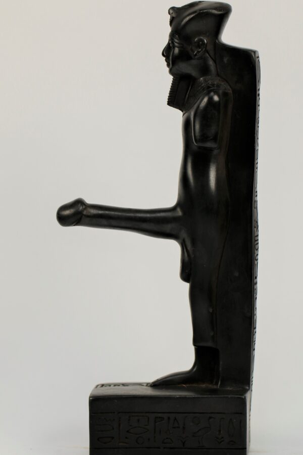 Unique Ancient Egyptian Art God Min Phallic The God Of Fertility Made Of Heavy Black Stone 9874