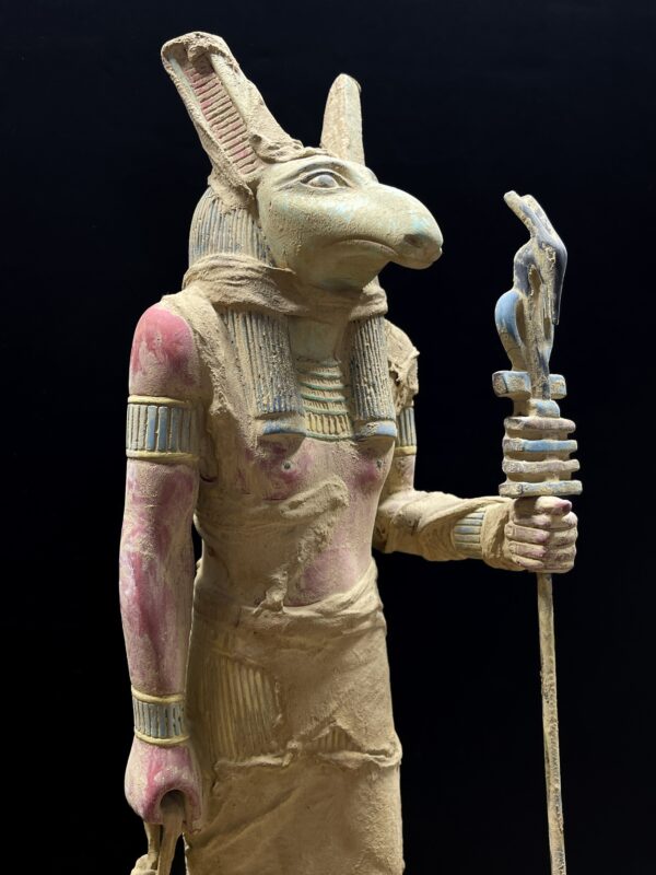 22″ Mummified Ancient Egyptian God Seth Egyptian Seth Statue God Seth